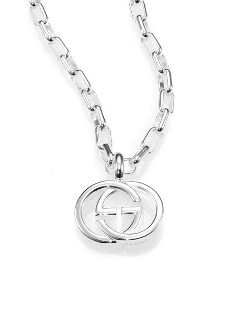 gucci gg necklace gold|gucci silver charm necklace.